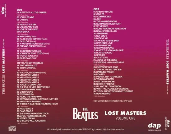 THE BEATLES / LOST MASTERS VOLUME ONE (2CD)
