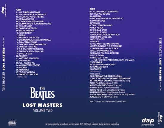 THE BEATLES / LOST MASTERS VOLUME TWO  (2CD)