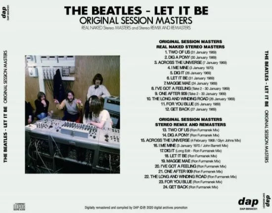 THE BEATLES / LET IT BE ORIGINAL SESSION MASTERS (1CD)