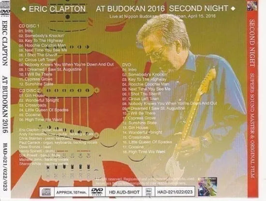 ERIC CLAPTON / AT BUDOKAN 2016 SECOND NIGHT (2CDR+DVDR)