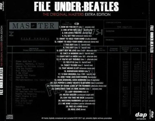 THE BEATLES / FILE UNDER BEATLES THE ORIGINAL MASTERS EXTRA EDITION (1CD)