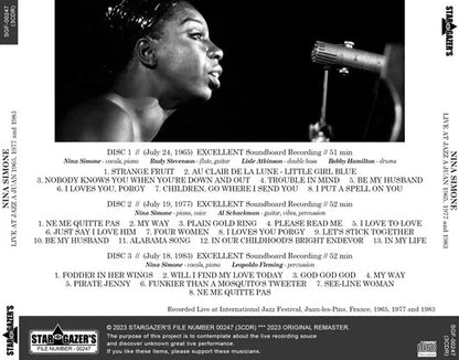 NINA SIMONE / LIVE AT JAZZ A JUAN 1965, 1977 and 1983 (3CDR)