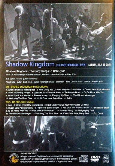 BOB DYLAN / Shadow Kingdom (1CD + 1DVD + 1BDR)
