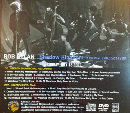 BOB DYLAN / Shadow Kingdom Stereo SBD e HD Pro-shot (1CD + 1DVD)