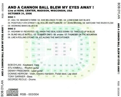 BOB DYLAN / AND A CANNON BALL BLEW MY EYES AWAY! (2CDR)
