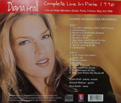 Diana Krall / Complete Live In Paris 1996 STEREO SOUNDBOARD (2CDR)