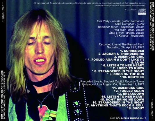 TOM PETTY AND THE HEARTBREAKERS / SOUNDBOARD LIVE COLLECTION 1977 (1CDR)