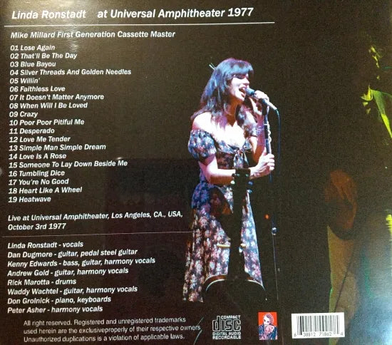 Linda Ronstadt / at Universal Amphitheater 1977 (1CDR)