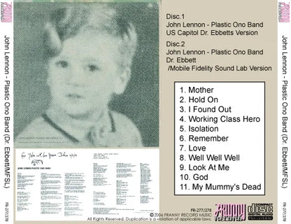 JOHN LENNON / PLASTIC ONO BAND (DR. EBBETT / MFSL) (2CDR)