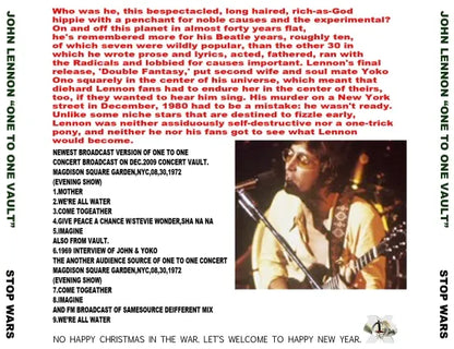 JOHN LENNON / ONE TO ONE CONCERT VAULT (1CDR)