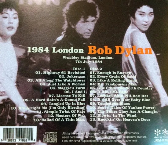 Bob Dylan / 1984 London (2CDR)