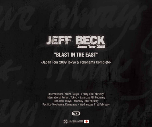 JEFF BECK / BLAST IN THE EAST JAPAN TOUR 2009 TOKYO & YOKOHAMA COMPLETE (7CD)