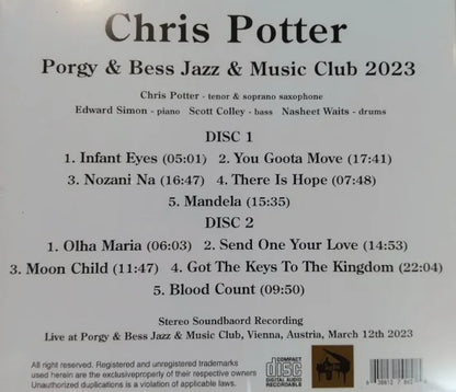 Chris Potter / Porgy & Bess Jazz & Music Club 2023 STEREO SOUNDBOARD (2CDR)