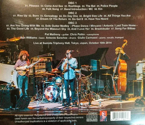 Pat Metheny Unity Group / Live in Tokyo #3 Last Night (3CDR)