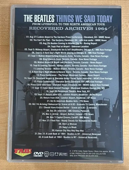 THE BEATLES / THINGS WE SAID TODAY (1DVD)