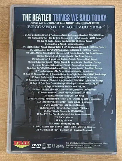 THE BEATLES / THINGS WE SAID TODAY (1DVD)