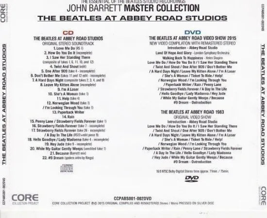 THE BEATLES / THE BEATLES AT ABBEY ROAD STUDIOS JOHN BARRETT MASTER COLLECTION (1CD+1DVD)