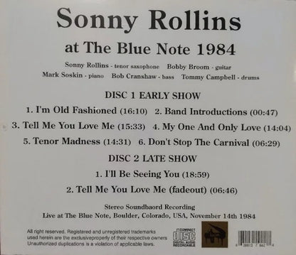 Sonny Rollins Quintet / Paris 1986 STEREO SOUNDBOARD (2CDR)