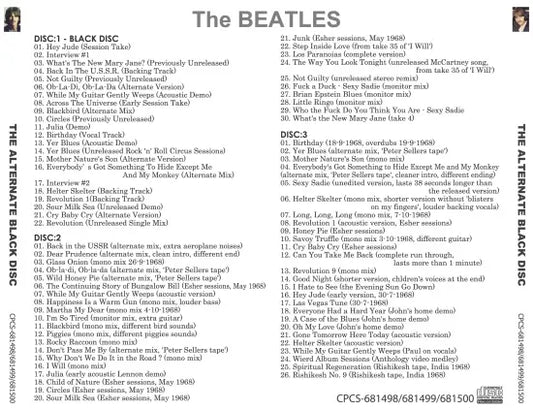 THE BEATLES / THE ALTERNATE BLACK DISC (3CDR)