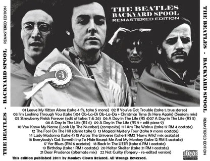 THE BEATLES / BACKYARD SPOOL REMASTERED EDITION (1CDR)
