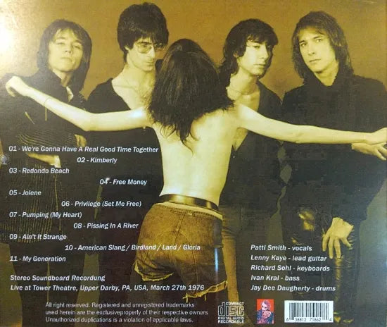 Patti Smith Group / Live at Tower Theatre 1976 STEREO SOUNDBOARD (1CDR)
