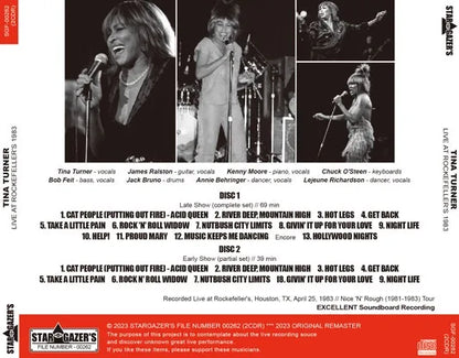 TINA TURNER / LIVE AT ROCKEFELLER'S 1983 (2CDR)