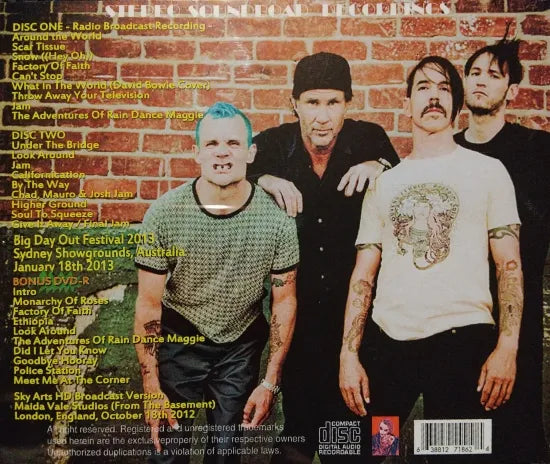 Red Hot Chili Peppers / BIG DAY OUT FESTIVAL 2013 STEREO SOUNDBOARD (2CDR & 1DVDR)