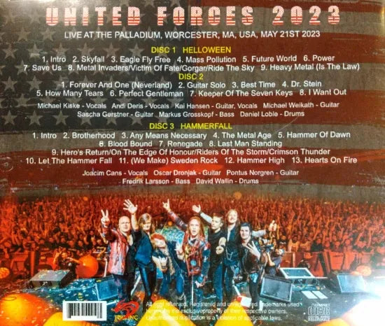 HELLOWEEN / HAMMERFALL WORCESTER 2023 (3CDR)
