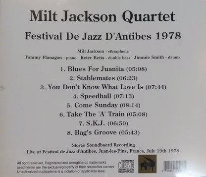 Milt Jackson Quartet / Festival De Jazz D'Antibes 1978 STEREO SOUNDBOARD (1CDR)