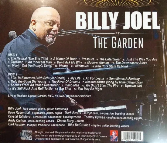 BILLY JOEL / AT THE GARDEN NOVEMBER 2022 (2CDR)