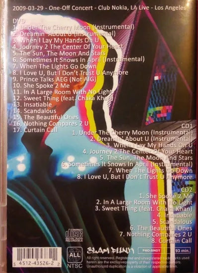 PRINCE / CLUB NOKIA 2009 PRO-SHOT (1DVDR+2CDR)