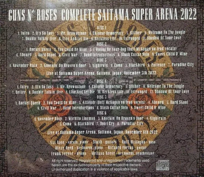GUNS N' ROSES / COMPLETE SAITAMA SUPER ARENA 2022 (6CDR)