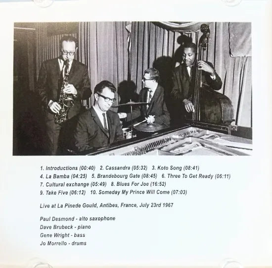 DAVE BRUBECK QUARTET / Antibes Juan-les-pins Jazz Festival 1967 STEREO SOUNDBOARD (1CDR)