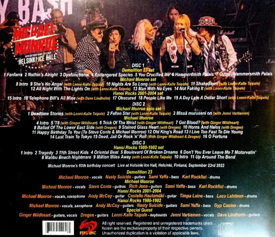 MICHAEL MONROE / 60TH BIRTHDAY CONCERT 2022 (3CDR)