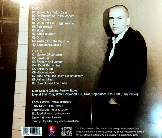 PETER GABRIEL / ROXY 1978 EARLY SHOW (2CDR)