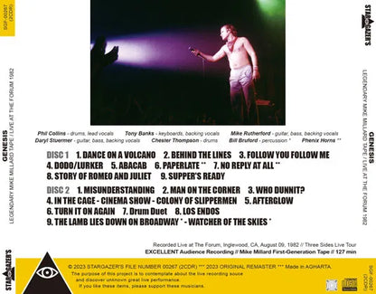 GENESIS / LEGENDARY MIKE MILLARD TAPE LIVE AT THE FORUM 1982 (2CDR)