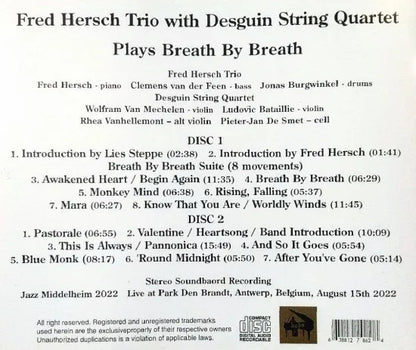 Fred Hersch Trio with Desguin String Quartet / Plays Breath By Breath STEREO SOUNDBOARD (2CDR)