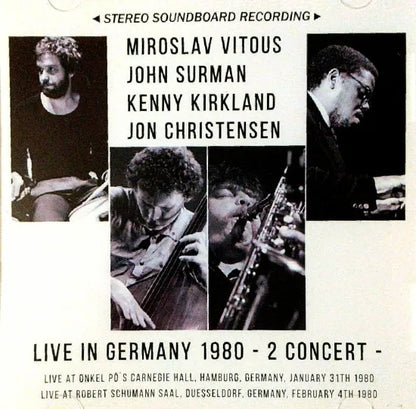 MIROSLAV VITOUS QUARTET / LIVE IN GERMANY 1980 2 CONCERT STEREO SOUNDBOARD (2CDR)
