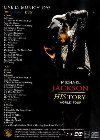 MICHAEL JACKSON / HISTORY WORLD TOUR LIVE IN MUNICH 1997 (2CD+1DVD+1BDR)