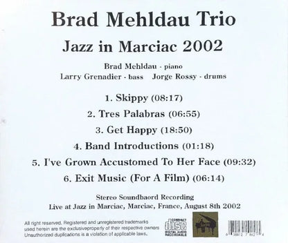 Brad Mehldau Trio / Jazz in Marciac 2002 STEREO SOUNDBOARD (1CDR)