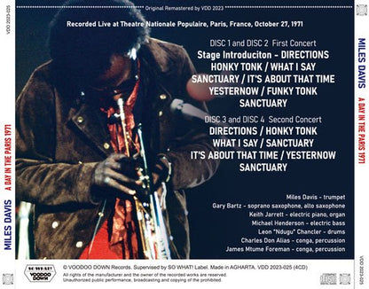 MILES DAVIS / A DAY IN THE PARIS 1971 (4CD)