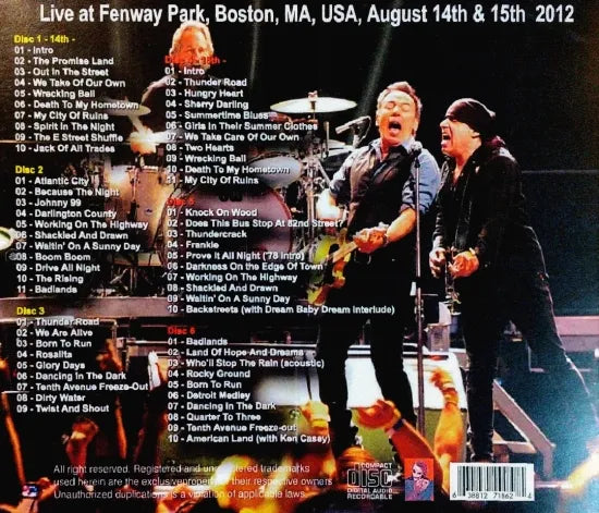 BRUCE SPRINGSTEEN / 2 NIGHT AT FENWAY PARK (6CDR)