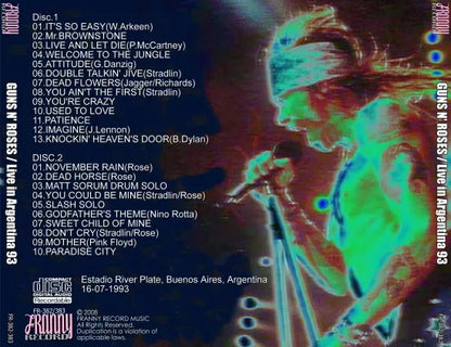 GUNS N' ROSES / LIVE IN ARGENTINA 93 (2CDR)