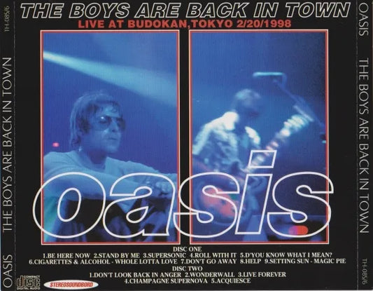 OASIS / THE BOYS ARE BACK IN TOWN LIVE AT BUDOKAN, TOKYO 2/20/98 (2CDR)