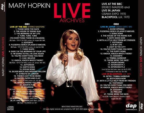 MARY HOPKIN / LIVE ARCHIVES (2CD)