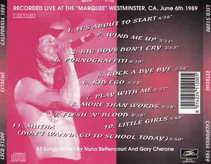 EXTREME / CALIFORNIA 1989 (1CDR reprint edition)