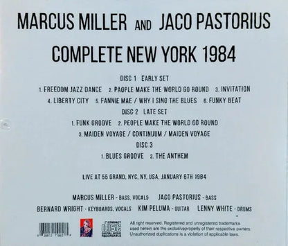 MARCUS MILLER & JACO PASTORIUS / Complete New York 1984 (3CDR)