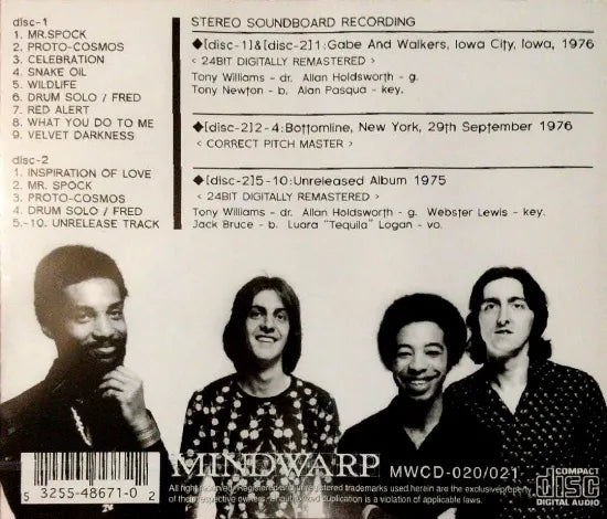 El nuevo Tony Williams Lifetime / Running Wild SONIDO ESTÉREO (2 CD)