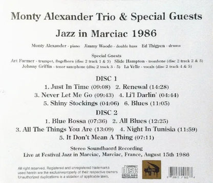 Monty Alexander Trio & Special Guests / Jazz in Marciac 1986 STEREO SOUNDBOARD (2CDR)