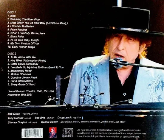 BOB DYLAN / BEACON THEATRE 2021 1ST SHOW (2CDR)